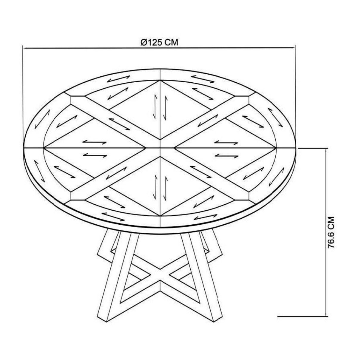 Inishmore Rustic Oak Round Table
