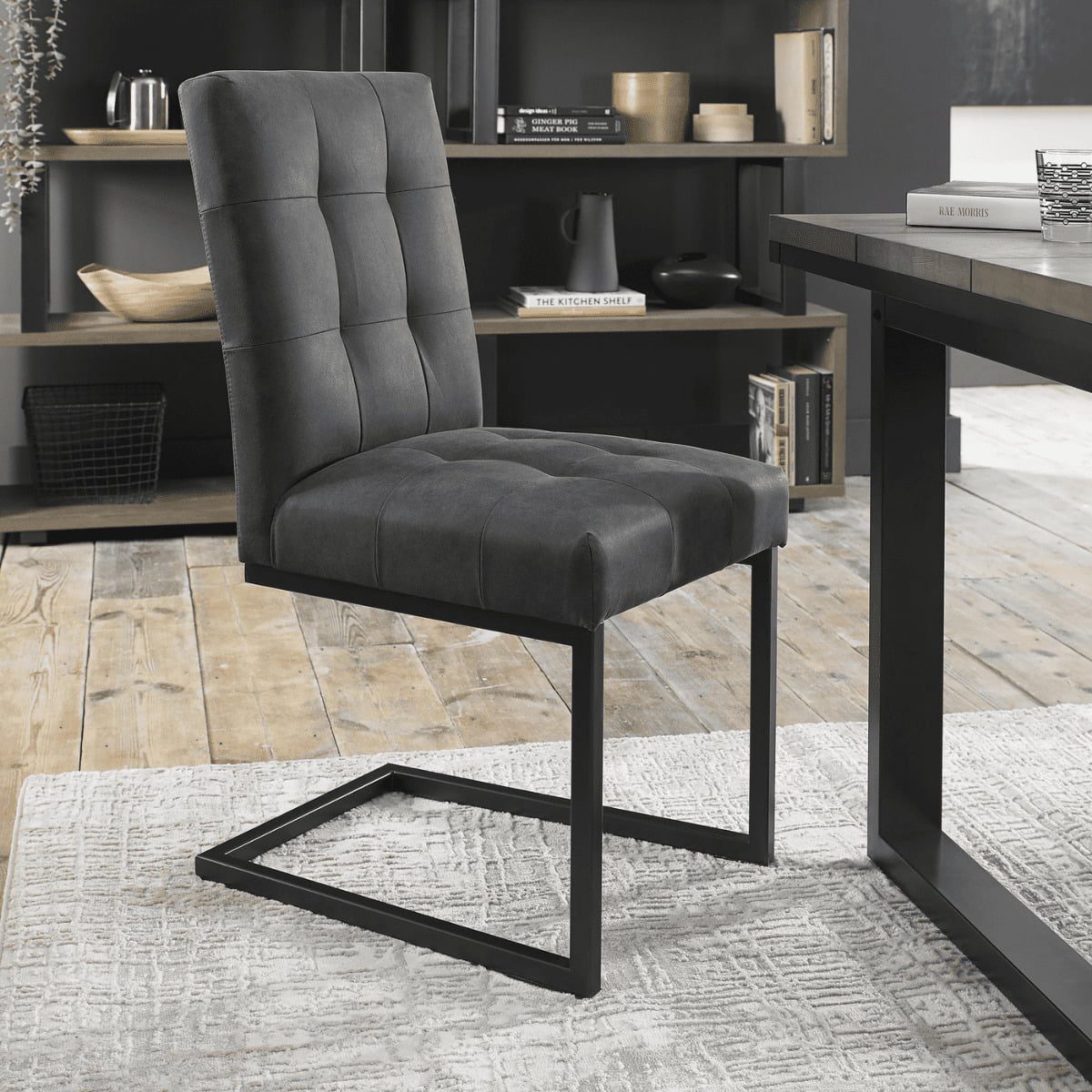 2003-09UC-DGY - Inishmore Metal Base Dining Chair - 5
