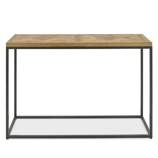 2003-19 - Inishmore Oak and Black Metal Console Table - 1