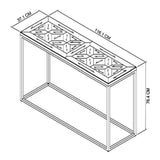 2003-19 - Inishmore Oak and Black Metal Console Table - 4