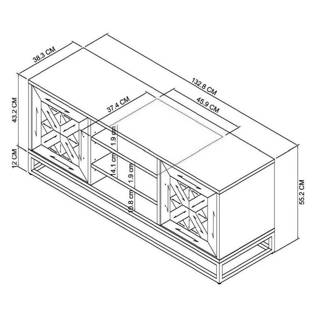 2003-25 - Inishmore Wood and Metal Media Console - 5