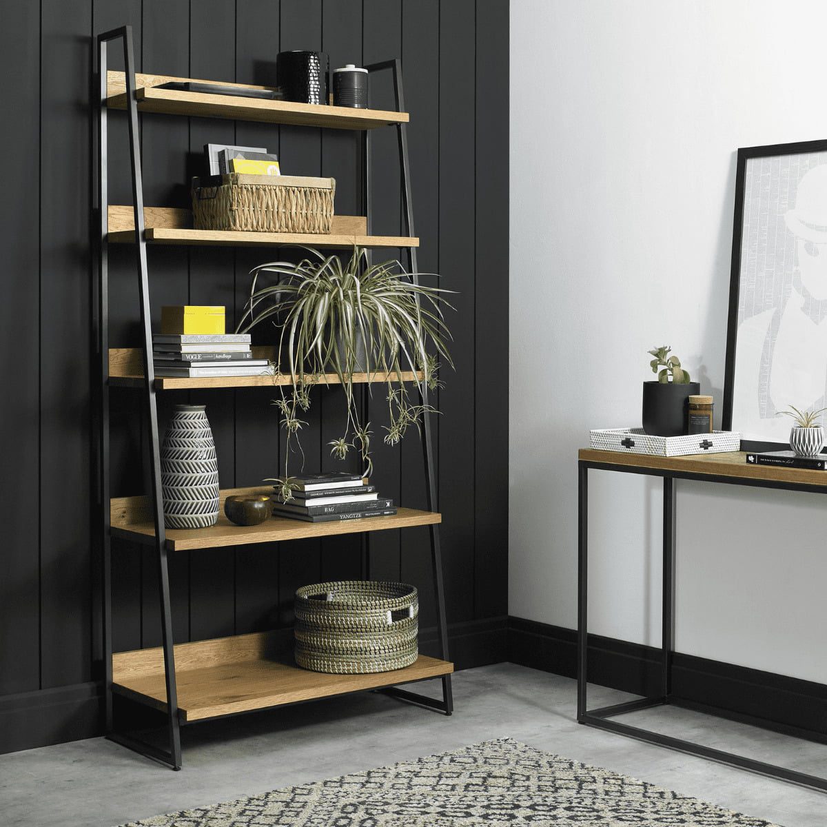 2003-27 - Inishmore Oak and Metal Bookcase - 3