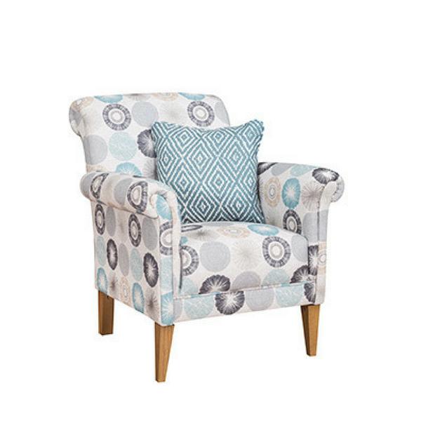 Geometric Pattern Accent Chair