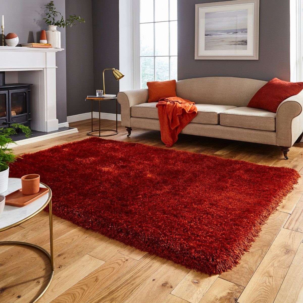 Montana Terracotta Shag Rug