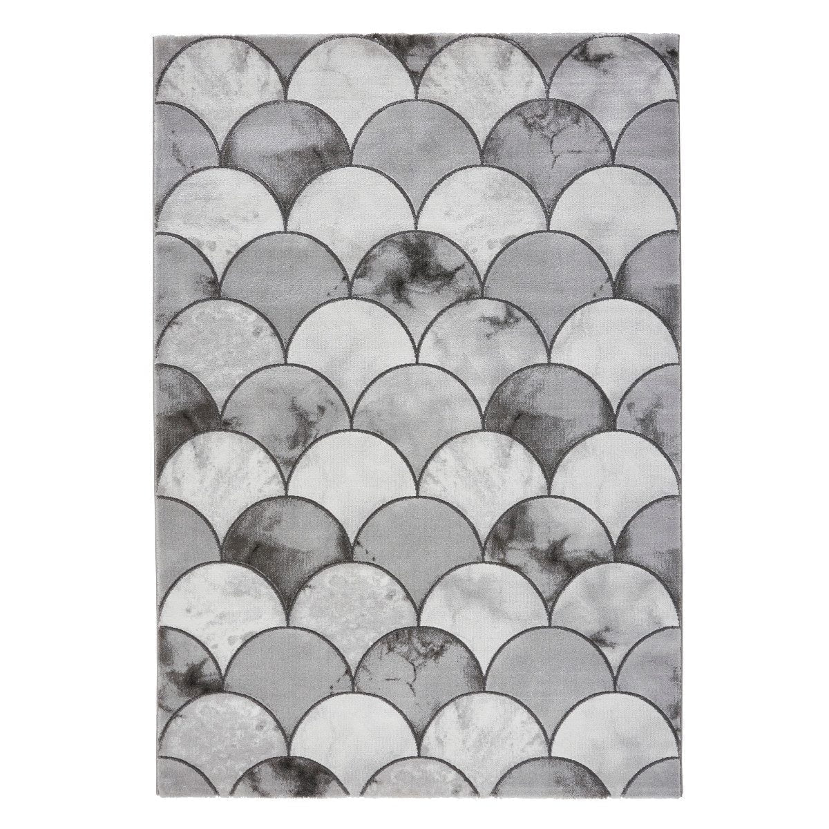 grey and silver rug