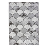 grey and silver rug