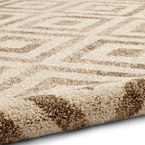 Elegant Beige Diamond Rug