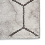 Craft Grey and Silver Hexagon Pattern Area Rug