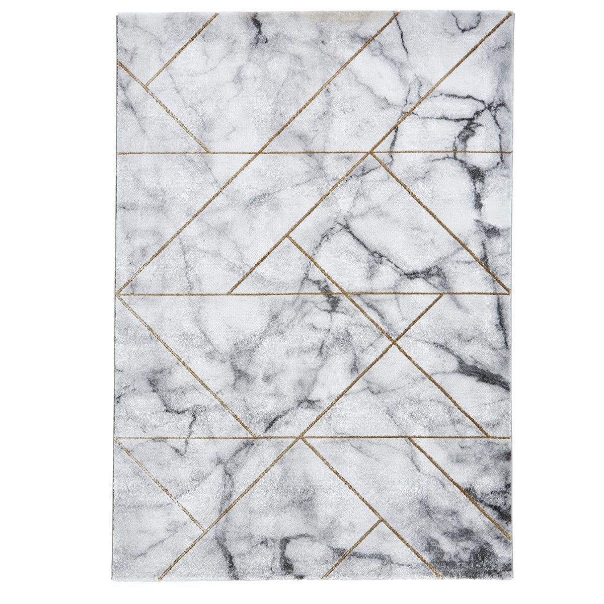 gold geometric rug