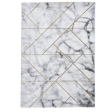 gold geometric rug
