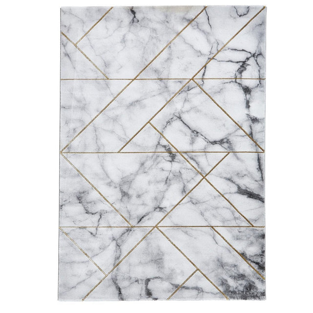 gold geometric rug