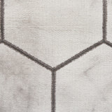 Craft Grey and Silver Hexagon Pattern Area Rug