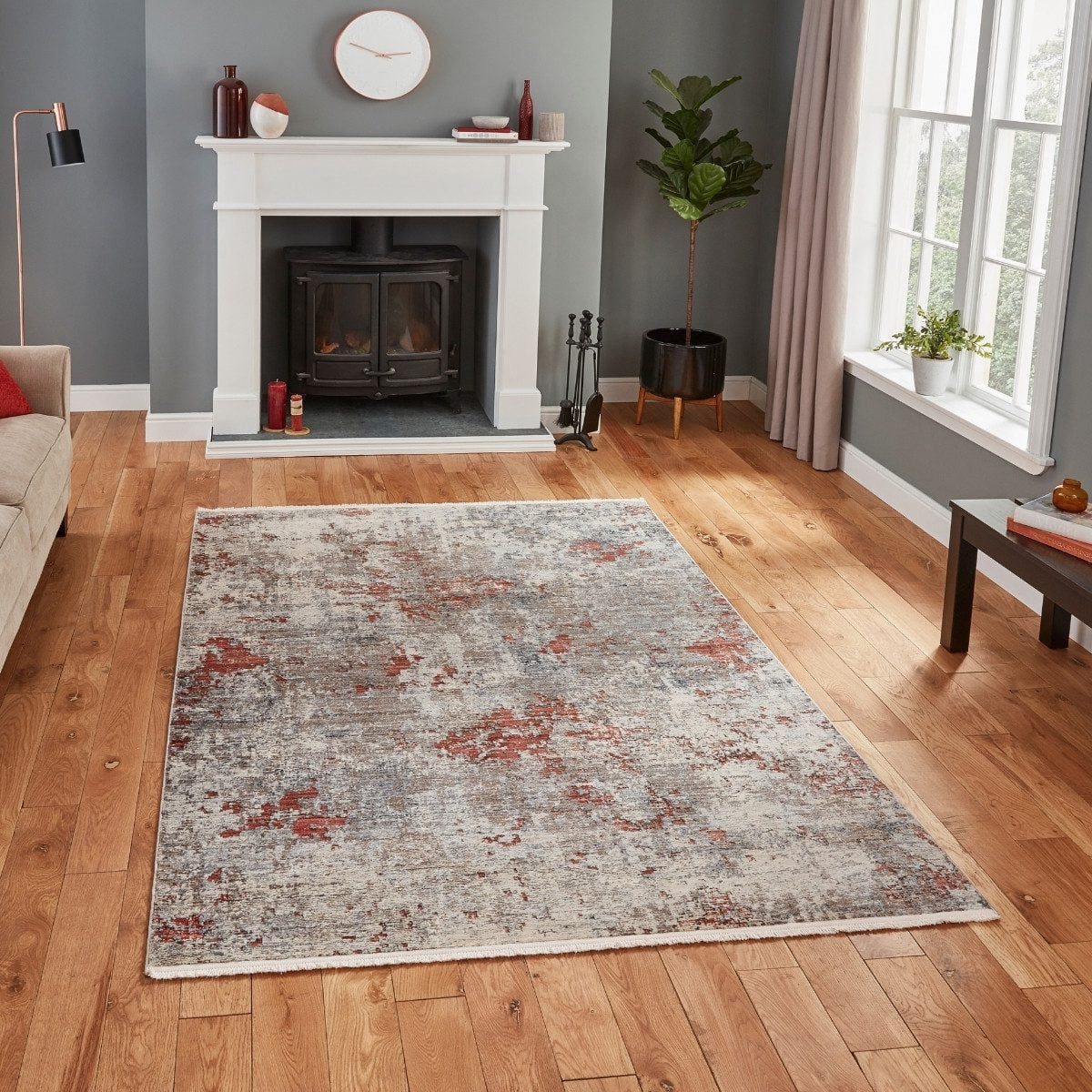Athena Antique Style Distressed Area Rug