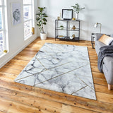 Craft Ivory and Gold Geometric Rug