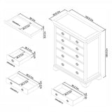 9016-76 - Chanel tall chest of drawers - 5