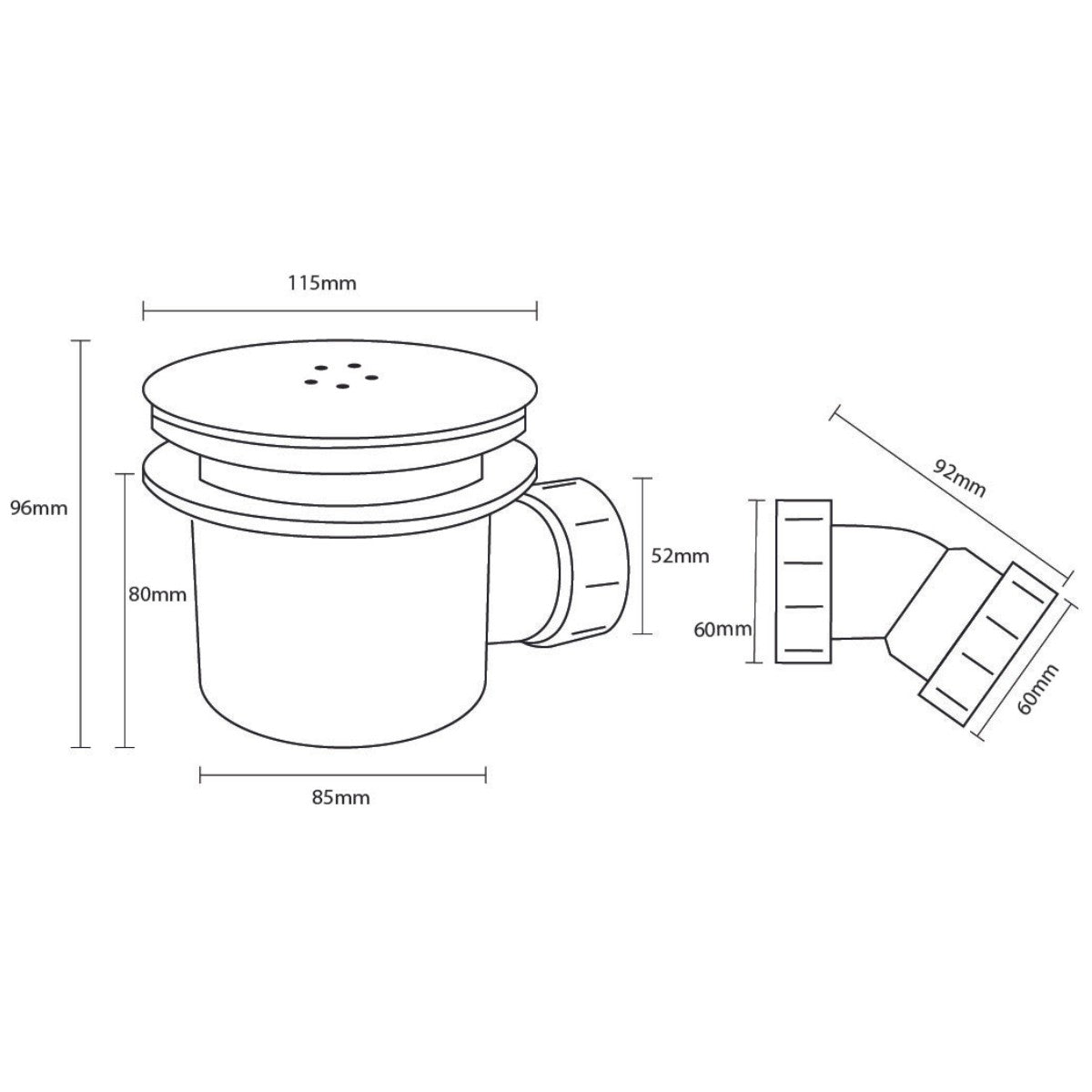 90mm Fast Flow Waste - 5