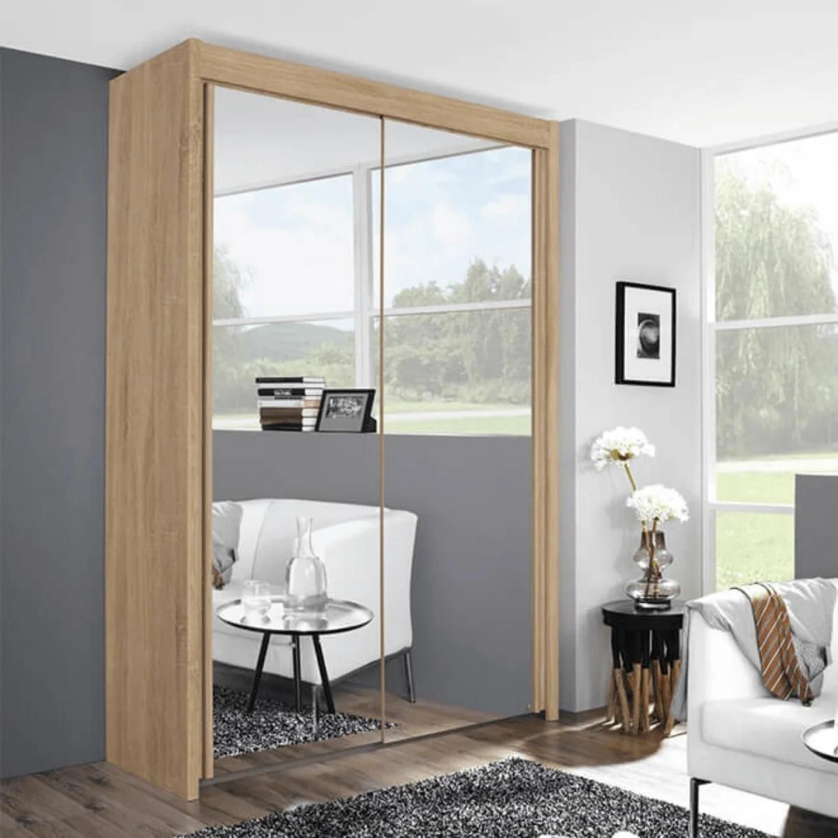 Abigail Sliding Wardrobe Brown - 2