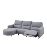 Aoife Grey Fabric 3 Seater Chaise Sofa - 5