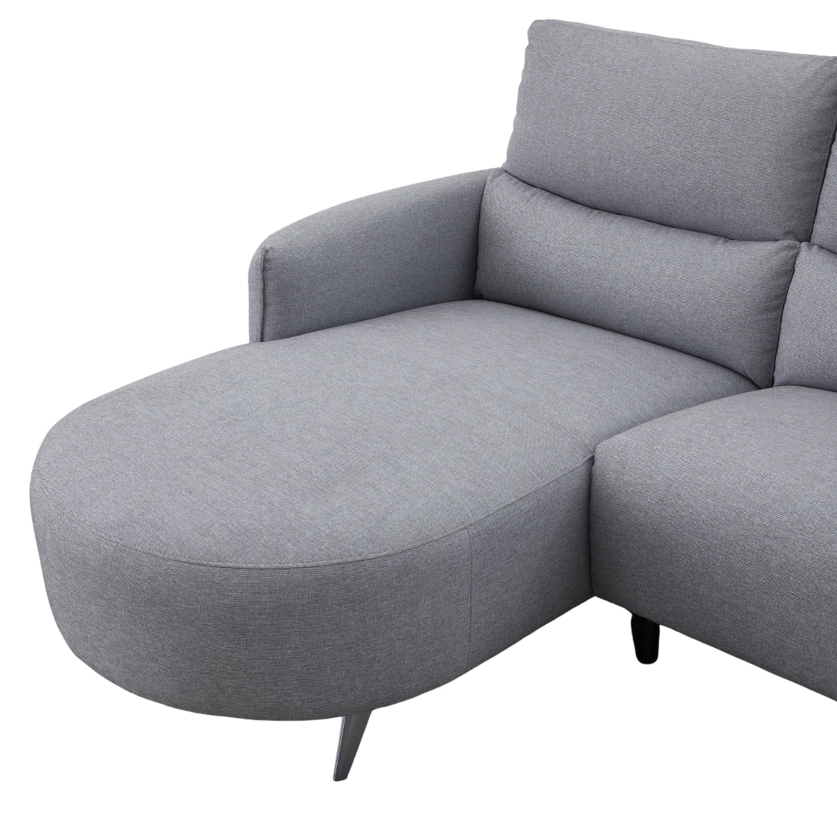 Aoife Grey Fabric 3 Seater Chaise Sofa - 6
