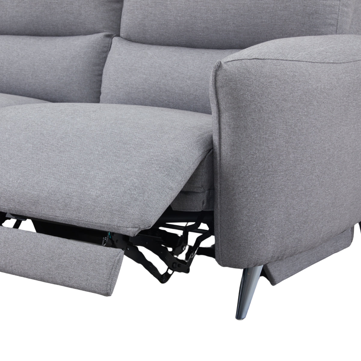 Aoife Grey Fabric 3 Seater Chaise Sofa - 8
