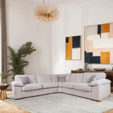April L2CR2 Large Fabric Corner Sofa