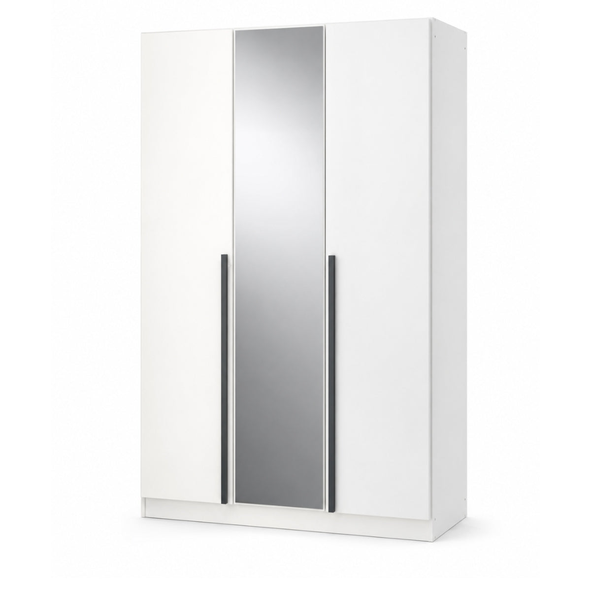Archie white wardrobe with a mirror on a white background