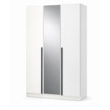 Archie white wardrobe with a mirror on a white background