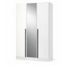 Archie white wardrobe with a mirror on a white background