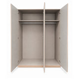 Archie wardrobe with open doors on a white background