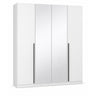 Archie white wardrobe with four doors on a white background