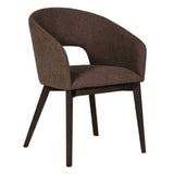 Aster Curved Back Dining Chair Brown - 1