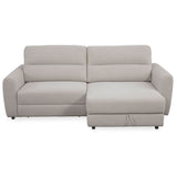 Atwood grey sectional sofa on a white background.