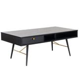 Black and Copper Coffee Table