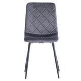 Billie Velvet Dining Chair in grey