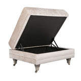 Barnaby Velvet Ottoman - 3