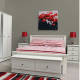 Ivory Simple Bed Frame