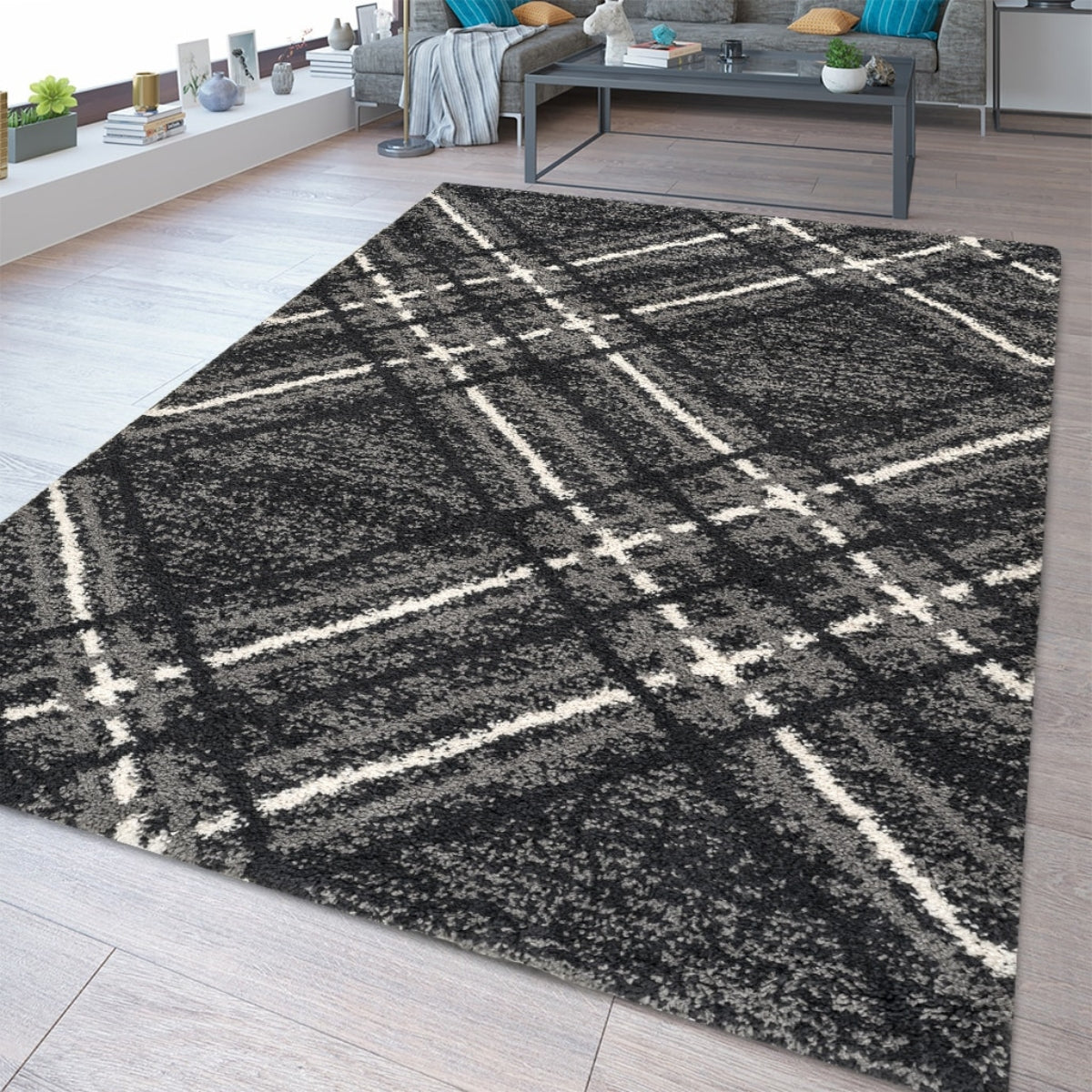 BlazeCharcoalGreyModernGeometricAreaRug-3
