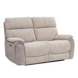 Brighton Beige Two Tone 2 Seater Electric Recliner Sofa
