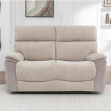 Brighton Beige Two Tone 2 Seater Electric Recliner Sofa