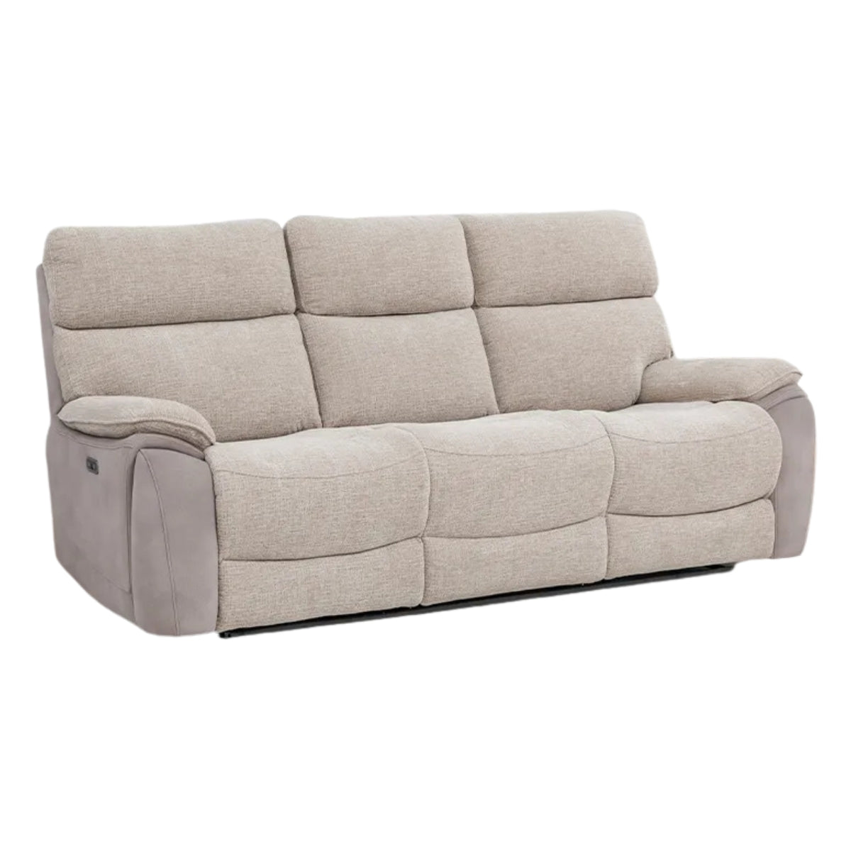 BrightonBeigeTwoTone3SeaterElectricReclinerSofa-1