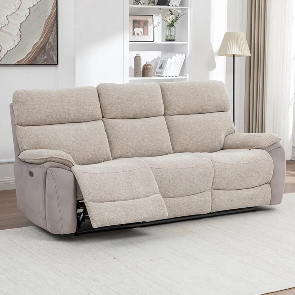 BrightonBeigeTwoTone3SeaterElectricReclinerSofa-2
