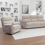 BrightonBeigeTwoToneElectricReclinerArmchair-6