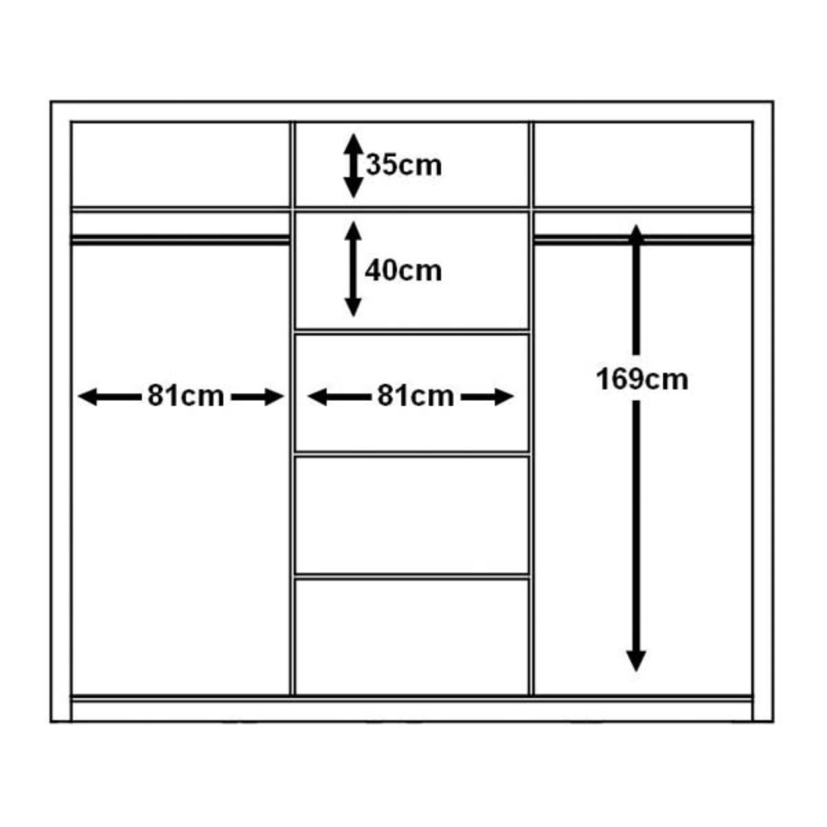 Brisbane Large Mirrored Sliding Wardrobe 2