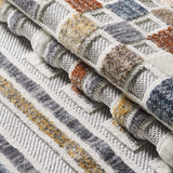 Broadway Contemporary Linear and Checkered Rug - 4