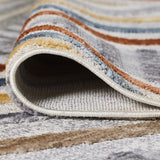 Broadway Textured Angled Striped Rug - 5