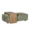 Brogan Ottoman and Coffee Table Set Green - 1