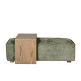 Brogan Ottoman and Coffee Table Set Green - 2