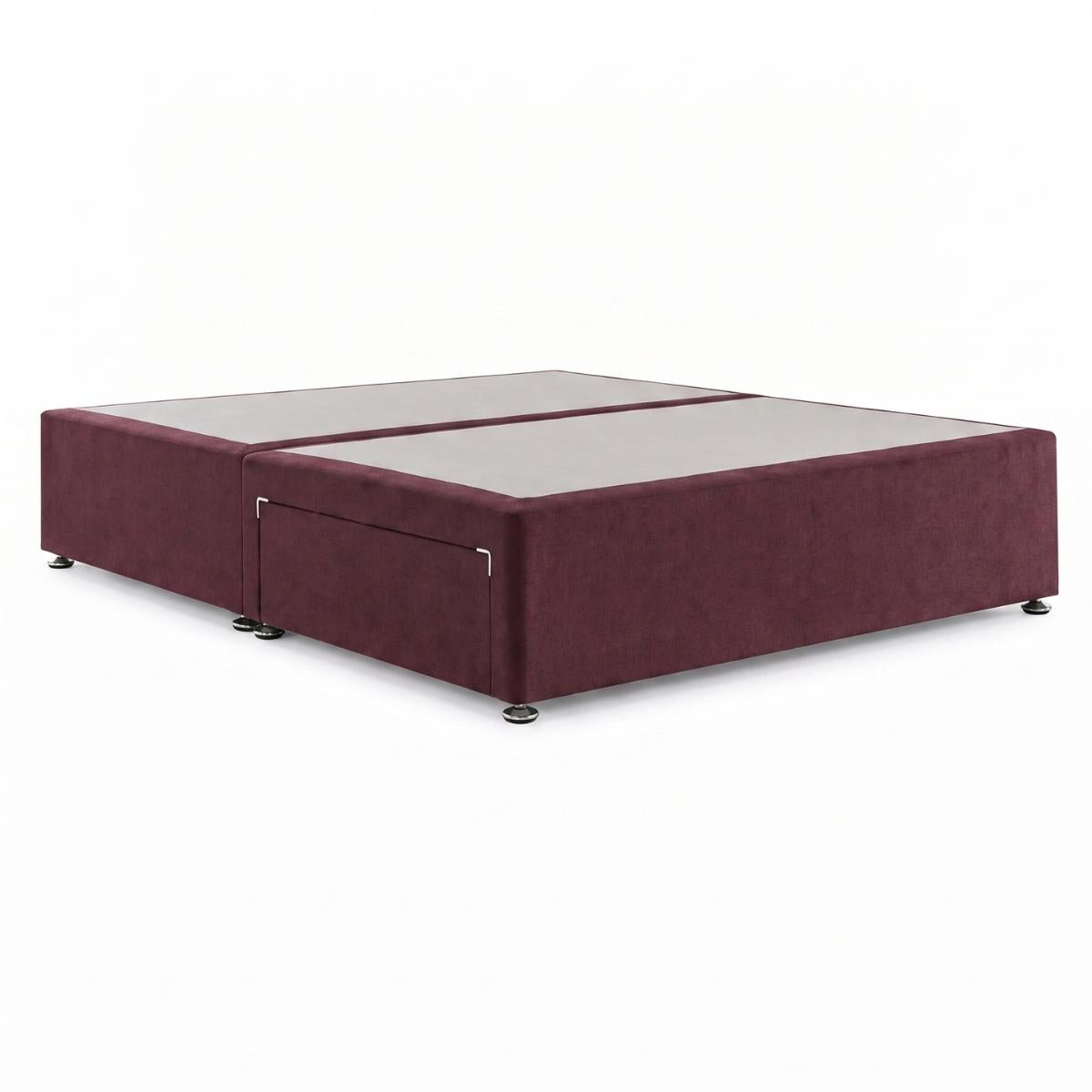 Desire Fabric Divan Base - Burgundy by Respa