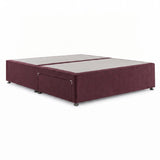 Desire Fabric Divan Base - Burgundy by Respa