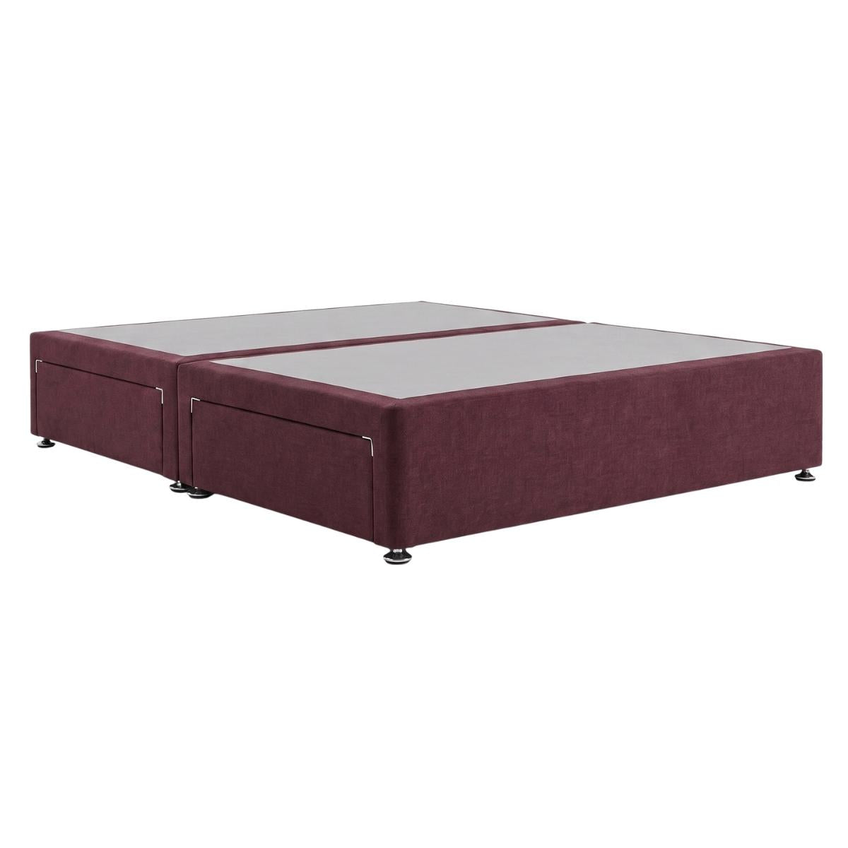 Desire Fabric Divan Base - Burgundy by Respa